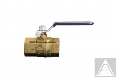 2-way ball valve - brass, female/female, antidezincification resistant copper alloy (DZR)