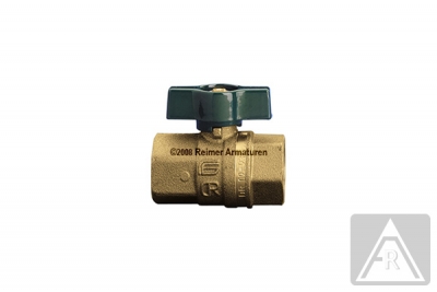 2-way ball valve - brass, female/female, antidezincification resistant copper alloy (DZR)