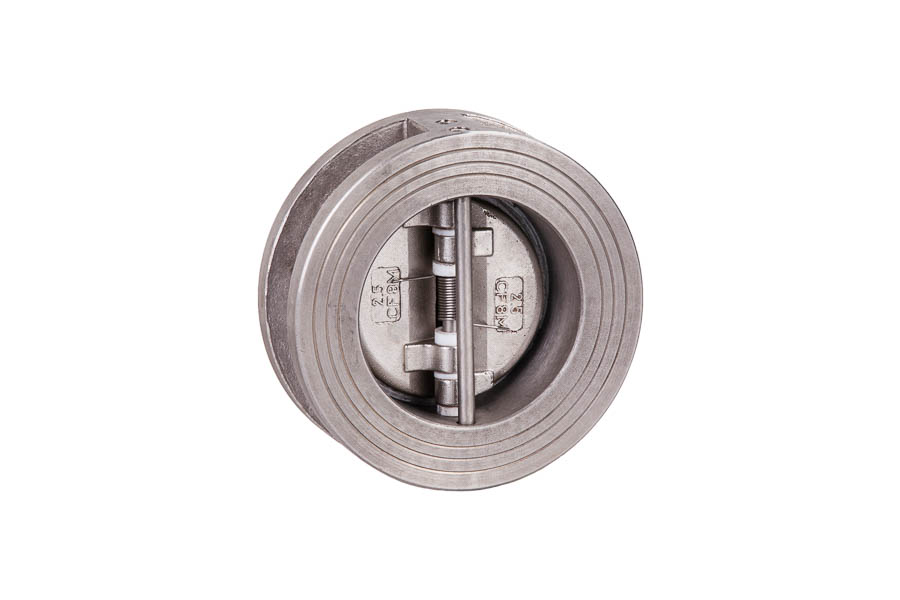 Dual plate check valve - wafer type0, Stainless steel / Viton