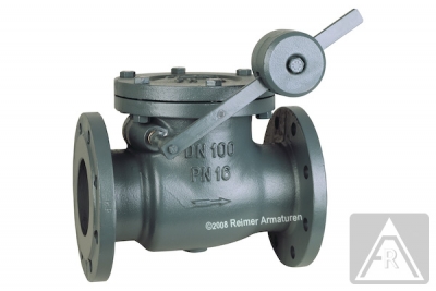 Swing check valve - GG 25 soft seat, with counterweight