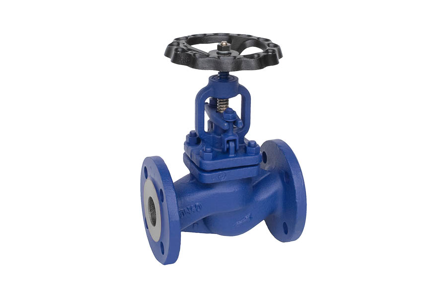 2-way Stop valve GG-25, with gland seal - straightway form