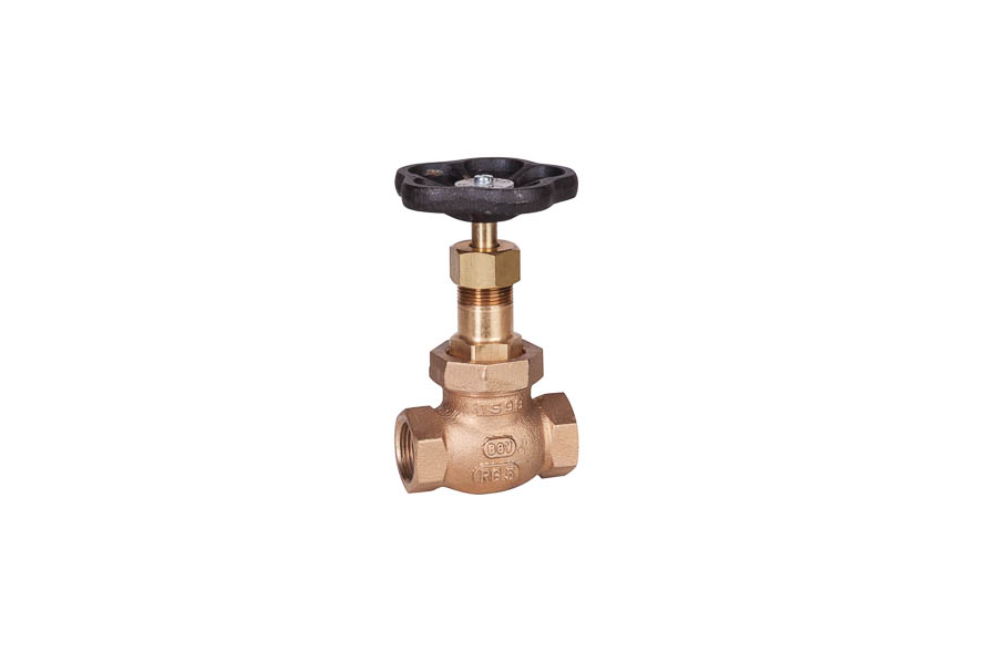 Screw down stop and check valve (SDNR valve) - Bronze (Rg5), inner parts: SoMs59, R 1/4" up to R 3", PN 16, straightway form - with secured bonnet