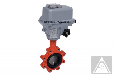 Butterfly valve - lug type0, GGG-40/1.4408/NBR- electrically operated (230 V)