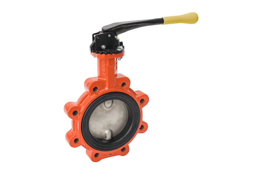 Butterfly valve - lug type, GGG-40/1.4408/NBR - with DVGW approval for gases